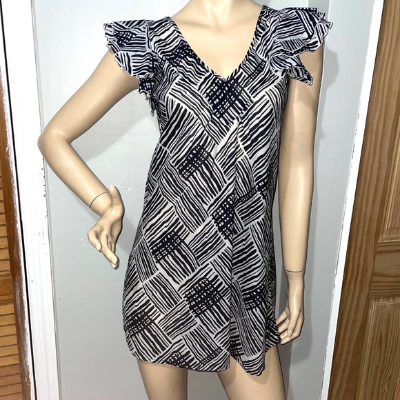 Banana Republic Tropical Floral Ruffle Shift Dress - Picture 2 of 16